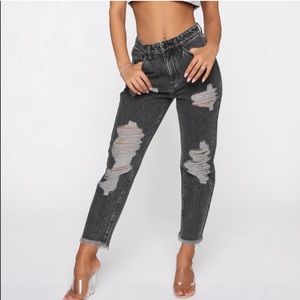 NWT Distressed High Rise Boyfriend Jeans